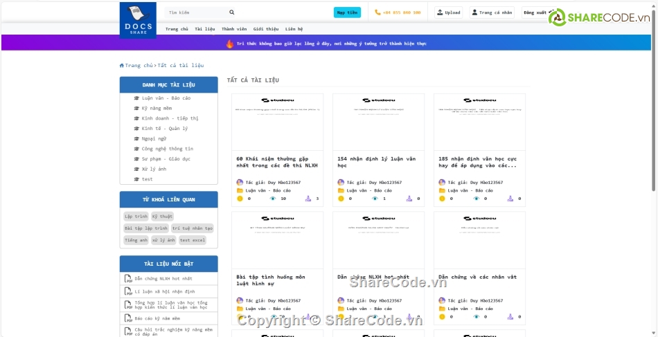 chia sẻ tài liệu,tài liệu trực tuyến,web chia sẻ tài liệu